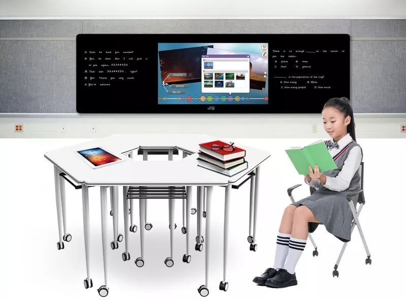 多媒体教室常见的几大设备系统|多媒体互动讲台、平板电脑充电柜